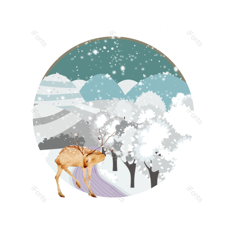 装饰图片,元旦元素,下雪PNG,冬天免抠素材